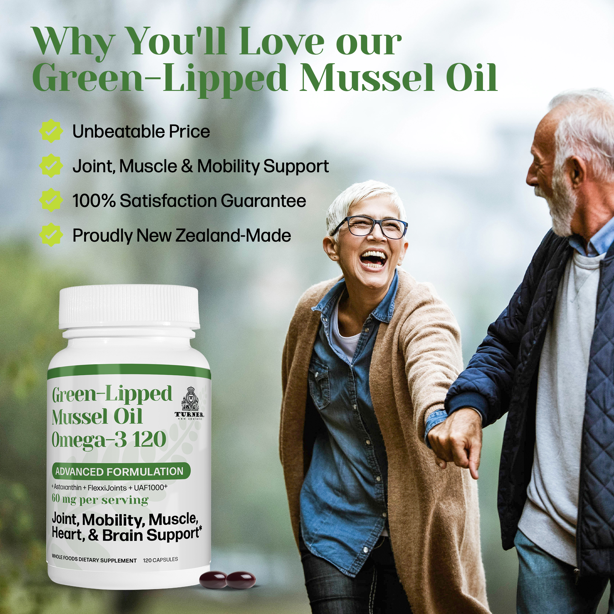 Green-Lipped Mussel Oil 120, TURNER New Zealand,