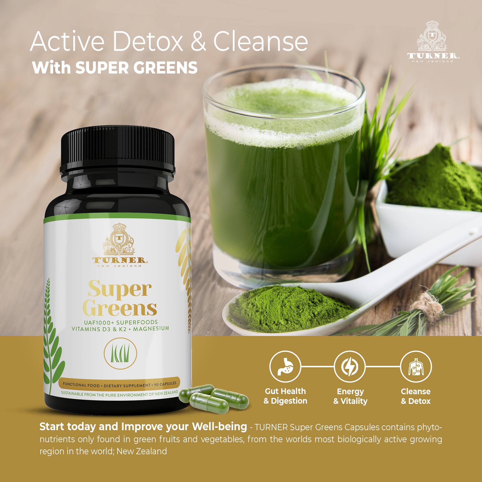 Super Greens, TURNER New Zealand,