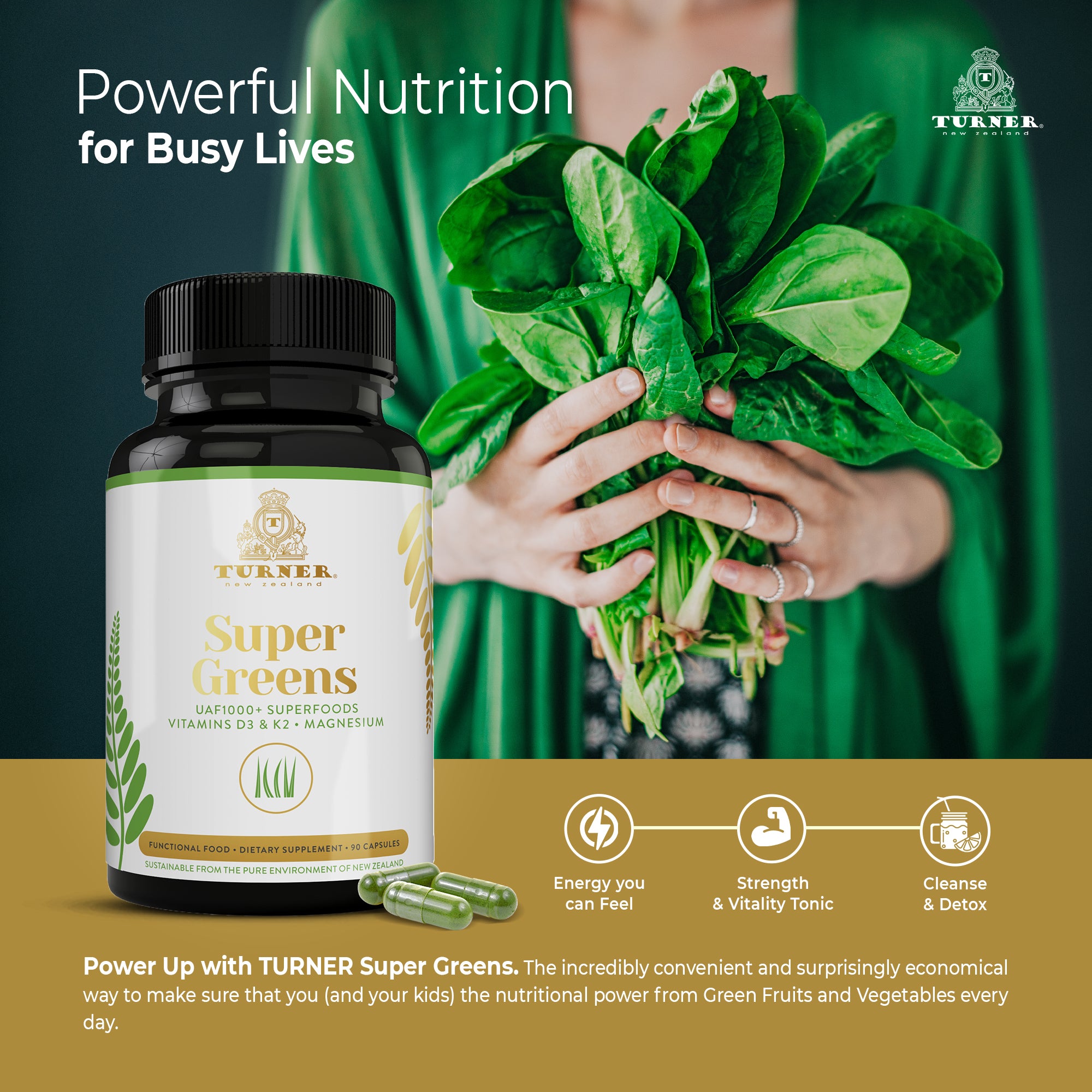 Super Greens, TURNER New Zealand,