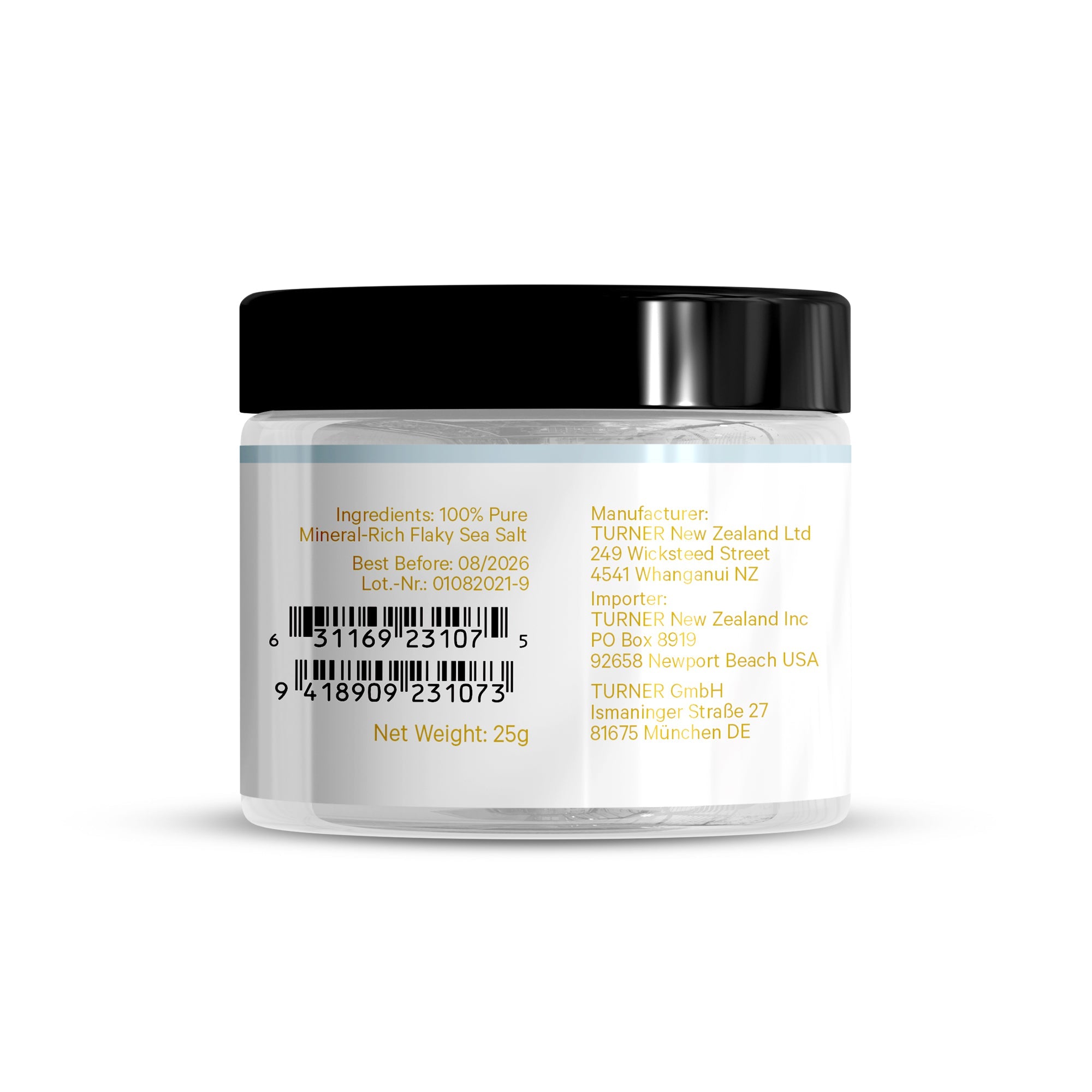 Mineral-Rich Flaky Sea Salt Jar, TURNER New Zealand,