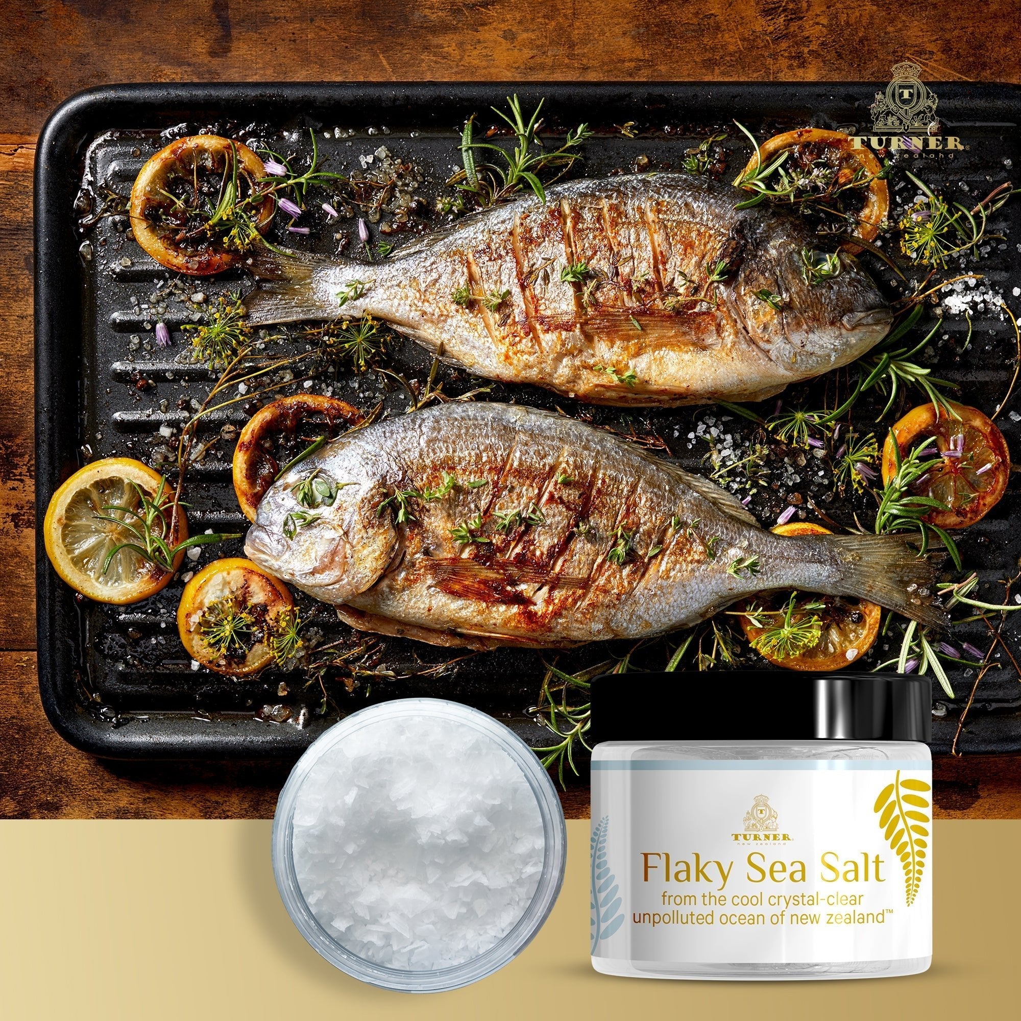 Mineral-Rich Flaky Sea Salt Jar, TURNER New Zealand,