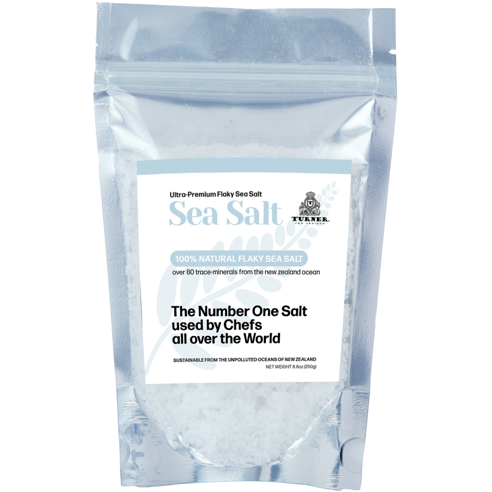 Mineral-Rich Flaky Sea Salt Pouch 250g – TURNER New Zealand