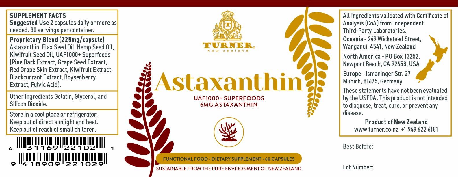 Astaxanthin Power, TURNER New Zealand, 
