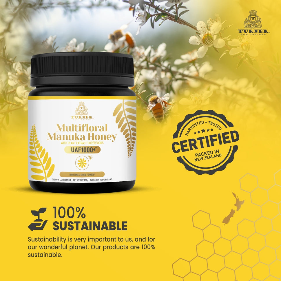 Multifloral manuka honey New Zealand | Raw Multifloral Manuka honey ...